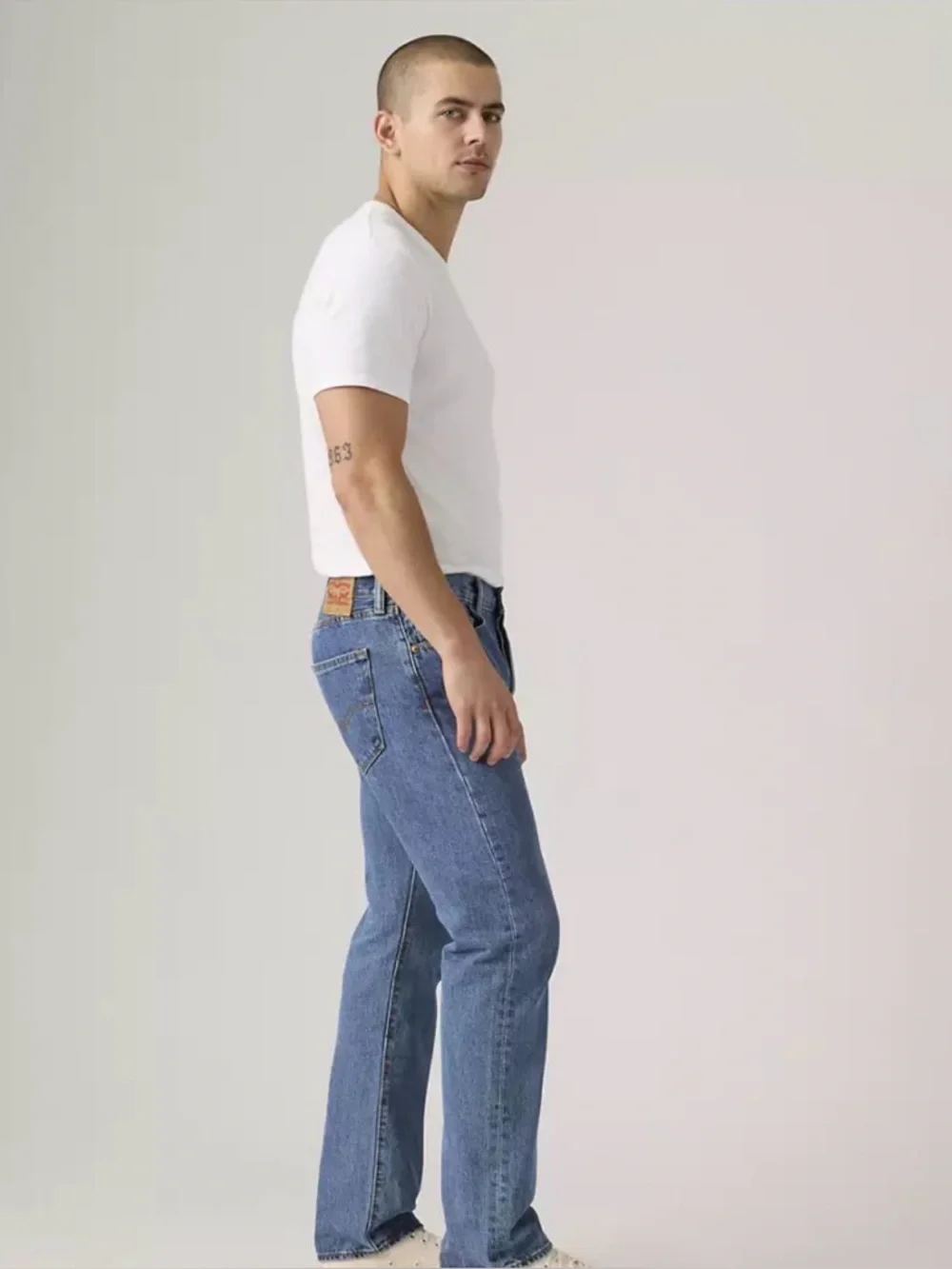 Levi's Men's Original Vintage 501 Button Fly Straight Leg Blue Jeans